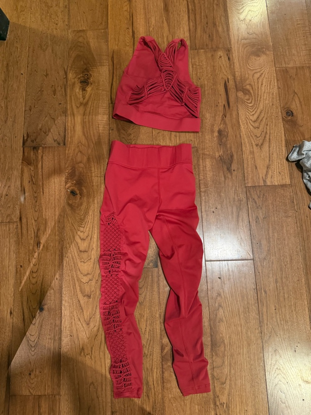 Carbon38 Red Performance Crop Top